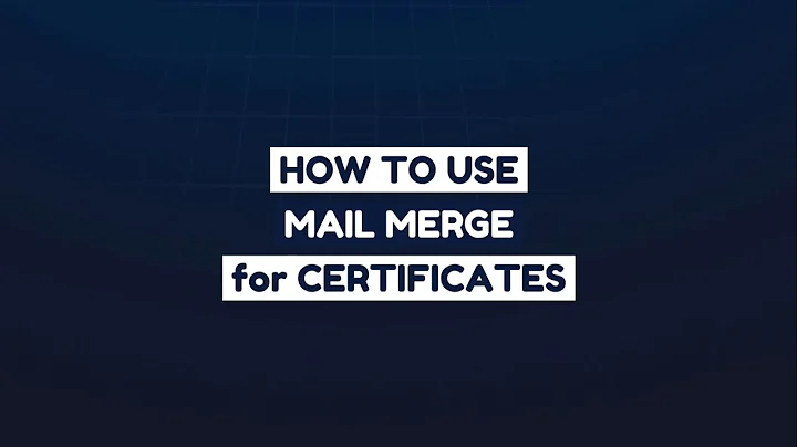 How to used Mail Merge for Certificates | office365? // TECH101