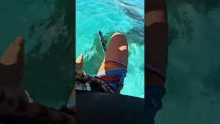 Kiteboarding wizardry - multiple kick flips!  #shorts