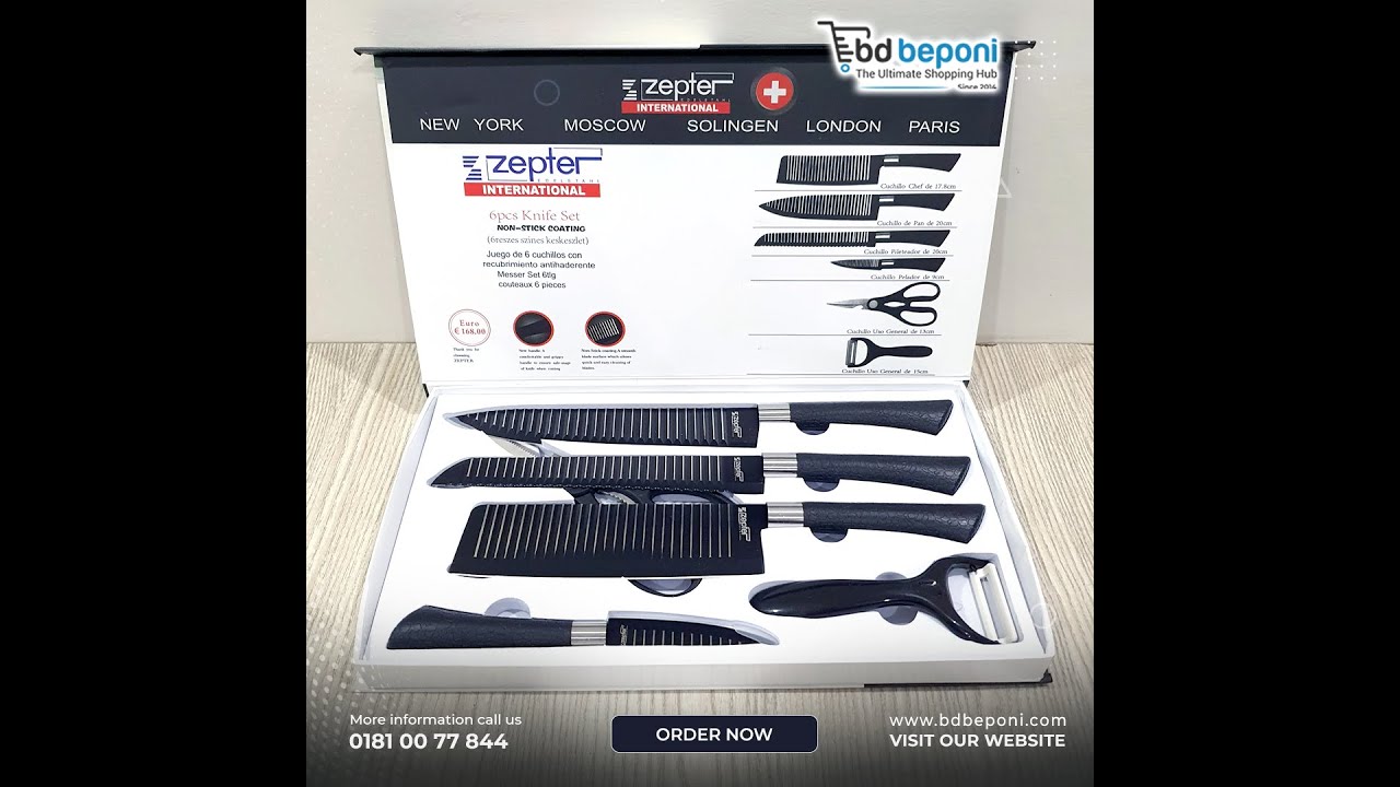 Zepter Professional International Knife Set | 6 pcs Knife | BDbeponi ...