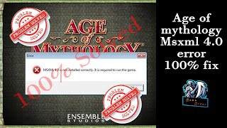 Age of mythology Msxml 4.0 error 100% fix 😎 || Game Rider