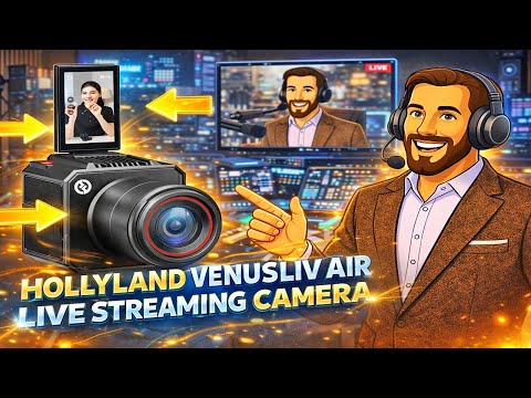 Hollyland Venusliv Air - 1/1.3" Cmos/f1.05 Custom Lens, 4k 30fps, Built For 24/7 Streaming