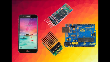 8x8 Led Matrix Bluetooth Controlled With Arduino