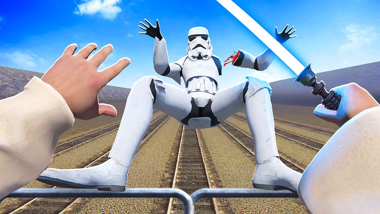 Сбрасывание штурмовиков с поезда — Bonelab VR Mods