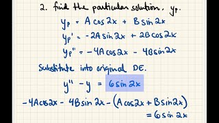 Math 24 4.4 Undetermined Coefficients