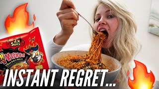 2X Spicy Noodle Challenge | I Regret This...