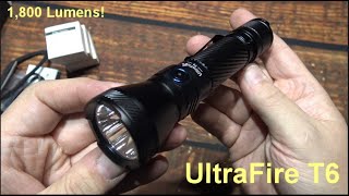 85000lm rechargeable torch hiking t6 tactical led flashlight yIFeNG Flashlight High Lumens S1000 it remains lightweight and compact UltraFire T6 High Beam Tactical