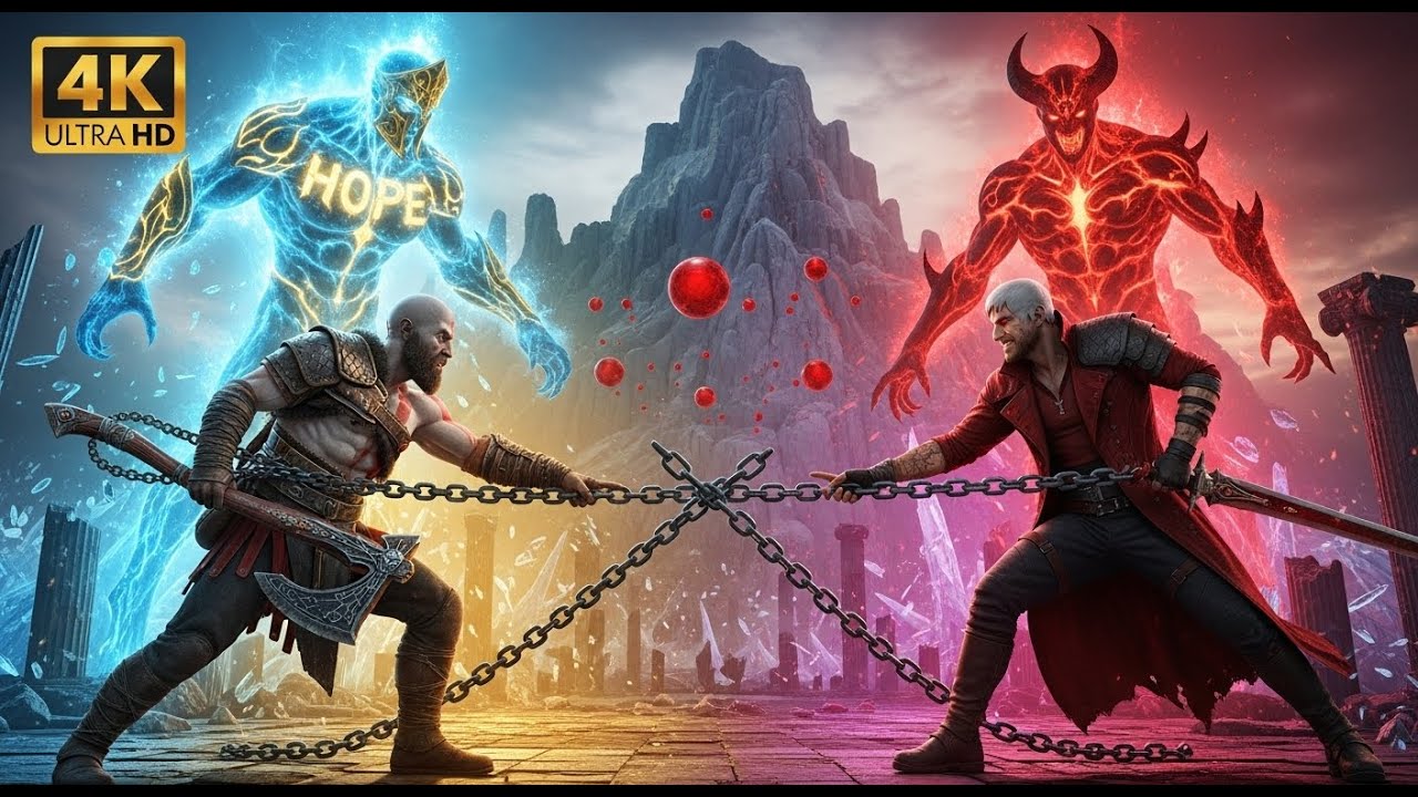 KRATOS vs DANTE: Spartan Rage Unlocks Sin Devil Trigger! ⚔ The Hack & Slash War