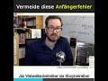 Vermeide diese Anfängerfehler ! #shorts