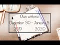 Plan with me in my Hobonichi Weeks - 12/30/19 - 01/05/20