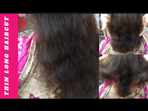 Hair Cutting style for Thin long hair step by step tutorial / Thin Long  haircut to short step hair - YouTube