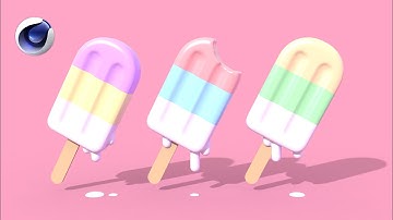 시포디 강좌] 요즘같이 더울 땐 아이스크림 모델링 (Cinema4D Icecream Popsicle modeling)