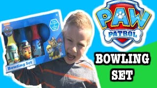 PAW PATROL Bowling Set + Paw Patrol Surprise Egg with Paw Patrol Tattoos