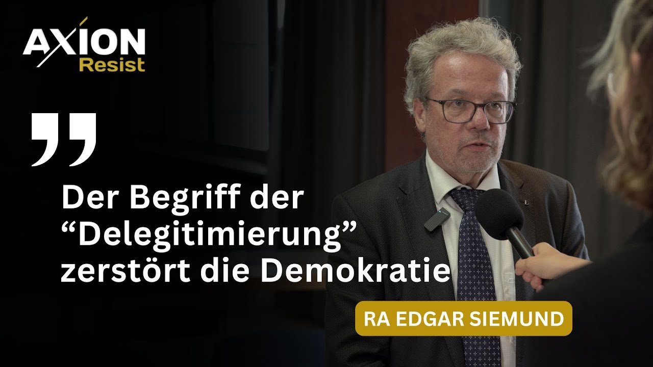 Der Begriff der „Delegitimierung“ zerstört die Demokratie - Edgar Siemund