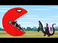 Godzilla vs SPIDER PAC-MAN | Godzilla Animation Cartoon