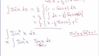 Integration   المحاضرة 11 تكامل قوي الدوال المثلثية