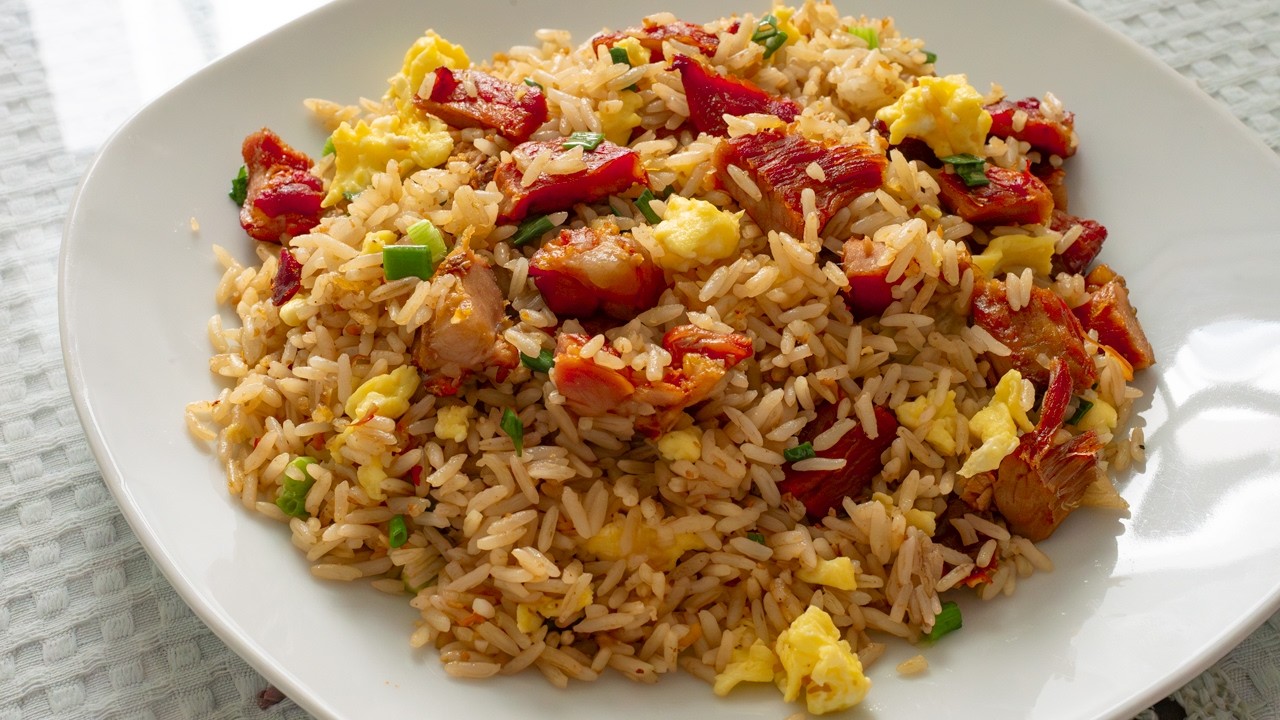 ARROZ CHAUFA con CECINA y CHORIZO | RECETA PERUANA
