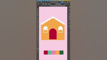 Christmas Challenge P3: A geometric gingerbread house #tutorial #illustrator #christmas