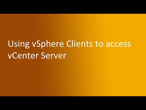 2.5 Using vSphere Client to Access vCenter Server