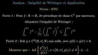 MP/PSI/ MP* : Oral ENS : Inégalité de Wirtinger (classique à connaître)