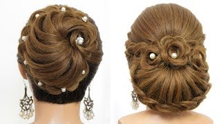 Bridal Updo Tutorial. Wedding Prom Hairstyles For Long Hair