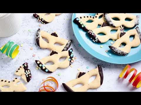 MASCHERINE DI CARNEVALE BISCOTTI DI PASTA FROLLA SENZA BURRO - CARNIVAL  COOKIES RECIPE - NO BUTTER 