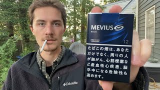 Smoking a Mevius Rich 12 Cigarette from Japan - Review