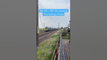 TPE Class 185 passing The Sidings Hotel
