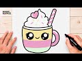 How to Draw a Cute Kawaii Strawberry Smoothie ????????✨ | Easy Cute Digital Illustration