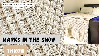 Beautiful Crochet THROW/ BLANKET: Marks In The Snow Throw [FREE CROCHET Throw PATTERN]