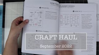 Craft Haul - September 2022 - Kmart / Spotlight / My Very First Passion Planner!