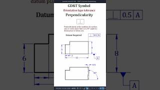 GD&T Symbol | 6_Perpendicularity | orientation tolerance| AutoCAD #drawing #autocad #tolerance
