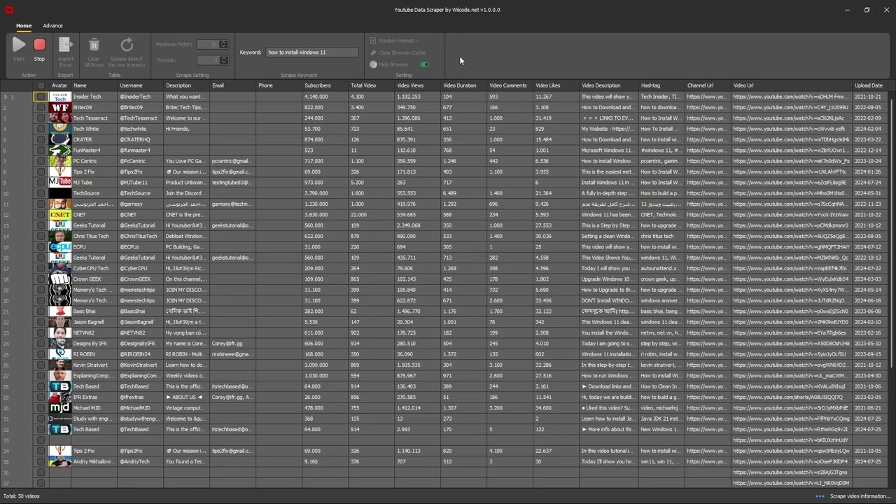 Youtube Data Scraper Video Tutorial
