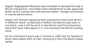 What is segwit?