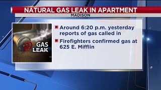 Firefighters respond to a report of a gas leak at a downtown Madison apartment, officials say