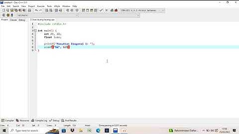 algoritma menghitung luas layang-layang