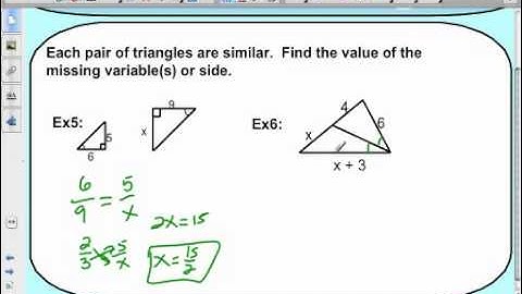 Solving for Missing Sides of Similar Triangles