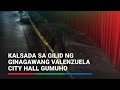 Bahagi ng kalsada sa gilid ng ginagawang Valenzuela city hall gumuho; 21 pamilya inilikas