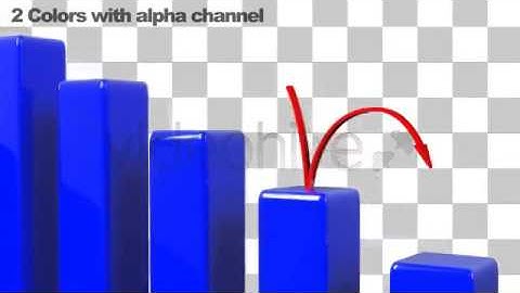 Motion Graphics - Arrow Falling Lower on a Bar Chart - LOOP | VideoHive