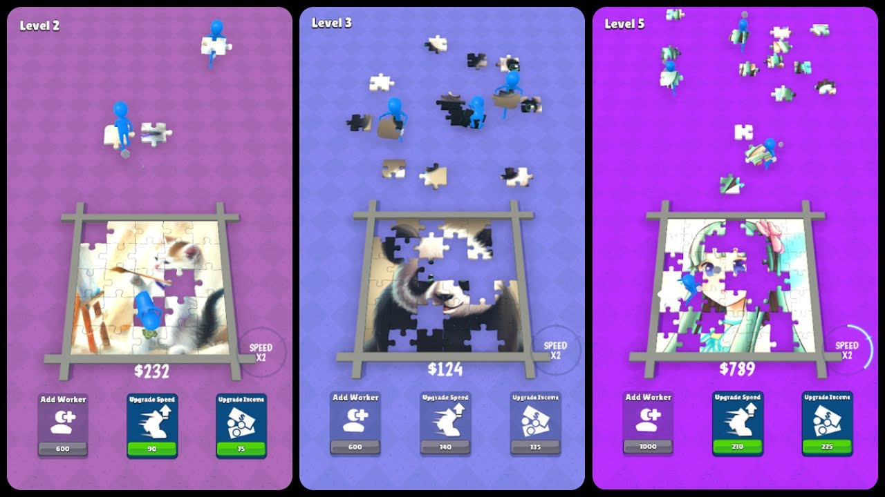 Jigsaw Idle 3D Game Gameplay Android Mobile YouTube