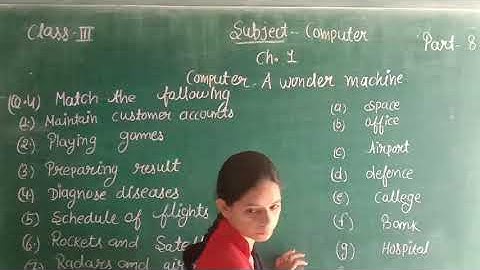 Computer Ch-1 Computer A wonder machine Part-8 FOR Class-3