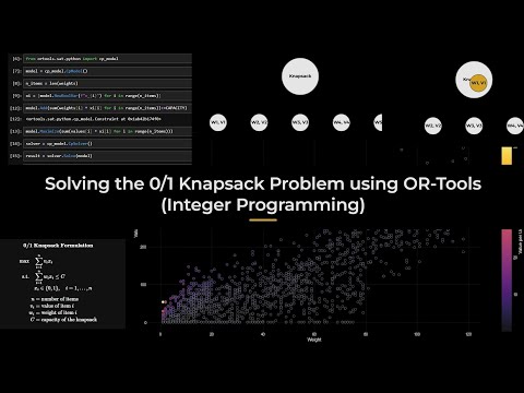 Solving the 0/1 Knapsack Problem using OR-Tools (Python Implementation) (Integer Programming)