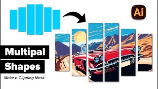 How to Use Multiple Shapes in Clipping Masks - Adobe Illustrator Tips 205