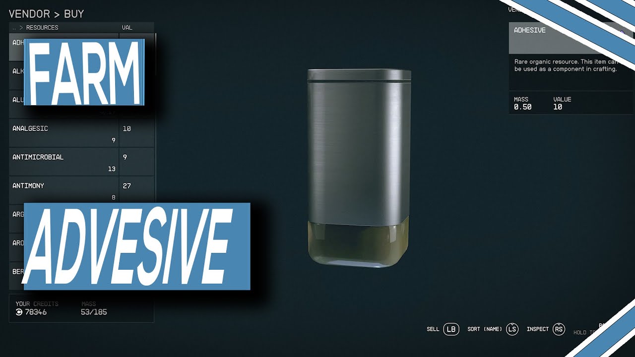 Where To Farm Adhesive In Starfield YouTube