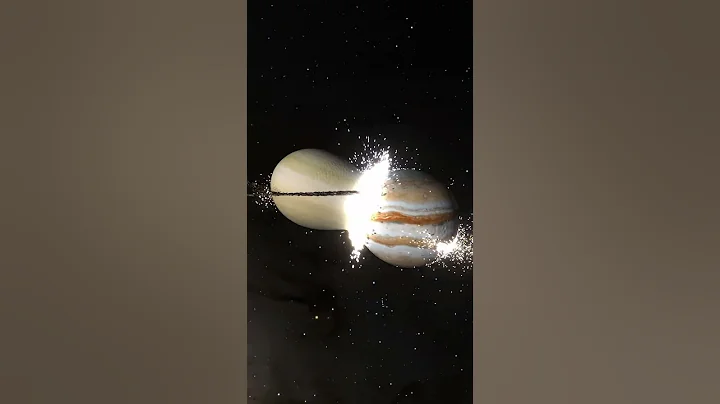 what if Saturn and Jupiter Collided?!!  #shorts #spacesim #spacesimulator