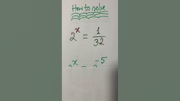 #shortsviral #math #how to solve 2^x = 1/32