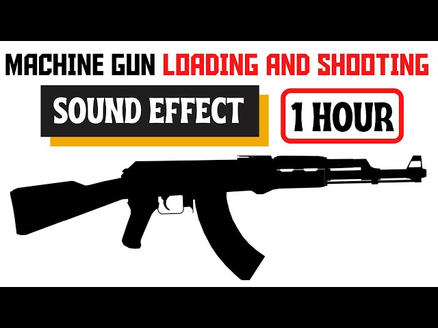 Machine Gun Loading and Shooting Sound Effect🎧 White Noise Relaxation🎧 (1 Hour) class=