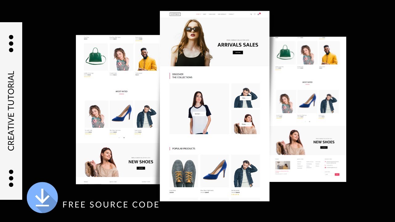 Complete Modern E-commerce website using HTML and CSS | #ecommerce # ...