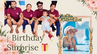 Birthday surprise ❤️ #aryansarika #waterpark #birthday #surprise #familyvlog #youtubefamily