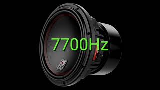 Tone frequency 7700Hz. Test your hearing! speakers/headphones/subwoofer