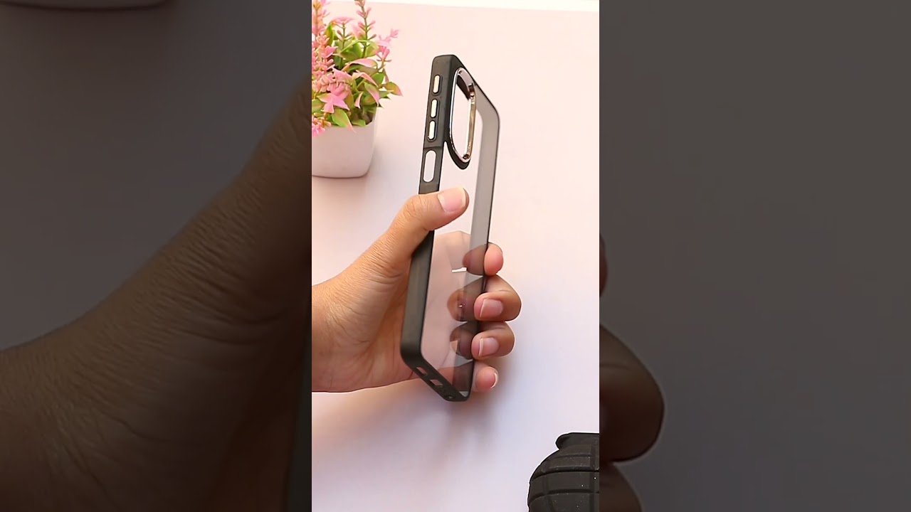 Black Metal Protection Transparent Case for Samsung S23 FE